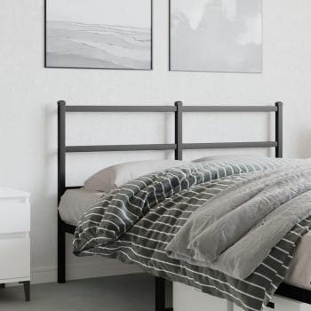 Testiera Letto Matrimoniale 140 cm in Metallo Nero
