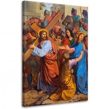 Divine Journey: Jesus on the Way of the Cross Canvas – 40x60, Colourful