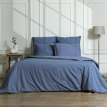 Literie Febronie denim 260x240 + 2 taies 65x65