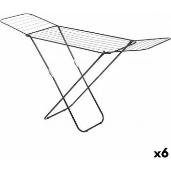Stendino Pieghevole Nero 183 x 50,5 x 104 cm Telescopico (6 Unità)