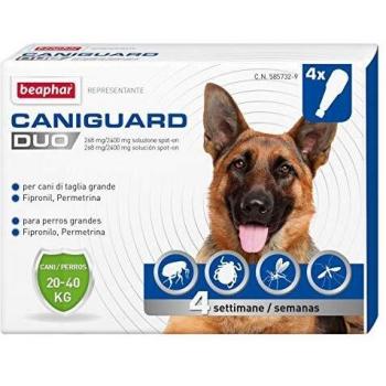 Beaphar CANIGUARD DUO L pipetas antiparasitarias perros 20-40 kg 4 pipetas
