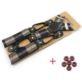 Button End Elastic Suspenders for Adults