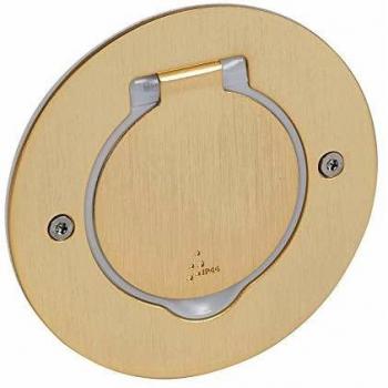 Prise de sol ronde Legrand 089711, 1 Poste, Doré
