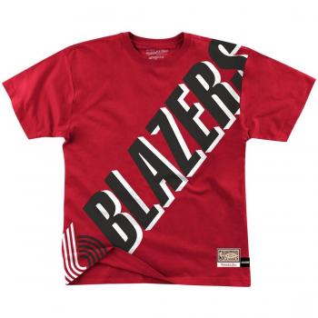 Mitchell & Ness Big Face Jersey Portland Trail Blazers Rot 2XL