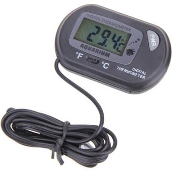 Schwarz LCD-Aquarium-Temperaturanzeige