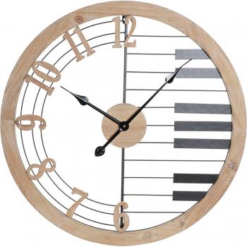 Reloj de Pared DKD Home Decor: Estilo Rústico-Metal en 60x4x60 cm