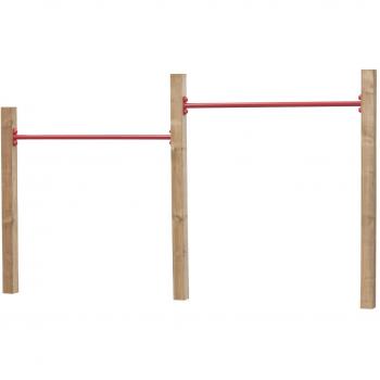 Biedereik Gekoppelde Rekstang, Materiaal: Roestvrij Staal, Maat: 280x9x240 cm, Gebruik: Klimoefening/Duiktraining