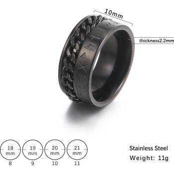 Unift Stainless Steel Punk Spinner Ring