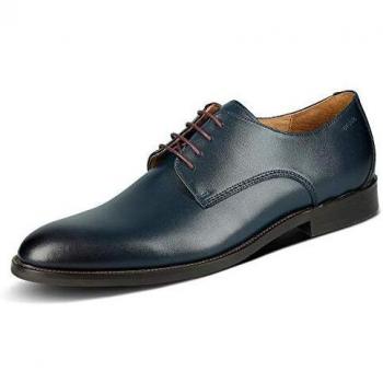 DIGEL Sebastian Plain Look Schnürschuh – Nappaleder – Blau – Größe 40