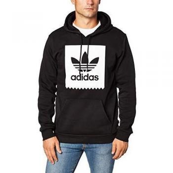 T-shirt Adidas Trefoil Solid Uomo L con Cappuccio Nero Bianco