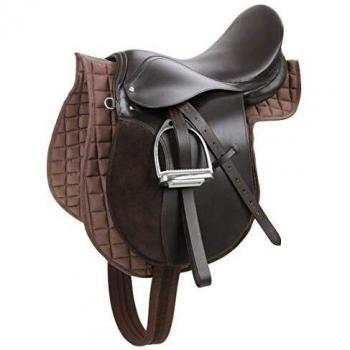 Haflinger Leather Saddle Set 17.5 Brown Kerbl 32198
