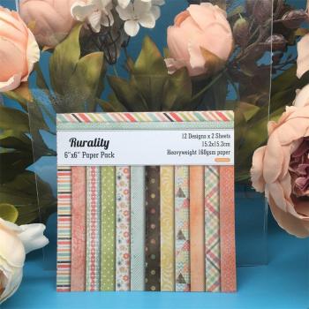 6x6 Rurality Scrapbooking Paper Pack 24 Sheets