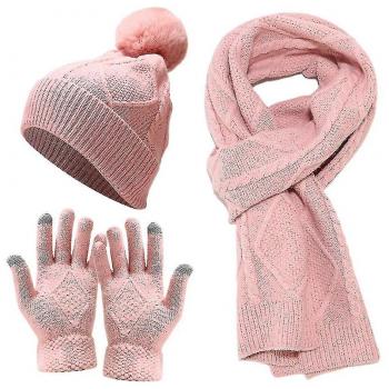 Bonnet‑Gants Ensemble Rosé
