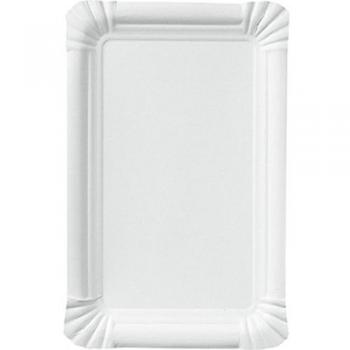 Duni Pappteller für Würste – rechteckiger Reliefrand, 13 × 20 cm