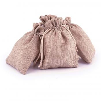 Pajoma Jute Adventskalender Beutel, Natur / Beige, 10 x 13 cm, 24 Stück