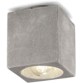 Ferroluce C987, Lumière de Plafond Vintage en Ciment