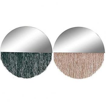 Specchio Mosaico Verde Dorato Frangiato 50x0,5x50 cm