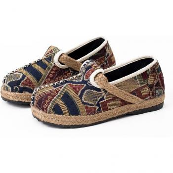 Veowalk Braun Bestickte Frauen Schuhe