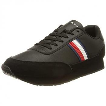 Tommy Hilfiger Sneakers Core Eva Runner Corporate Lea FM0FM04397 Schwarz 44 Herren