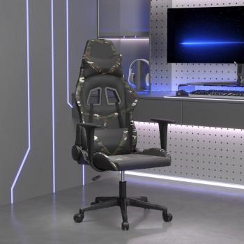 VidaXL Gaming-Stuhl mit Massagefunktion Schwarz Tarnfarben Kunstleder