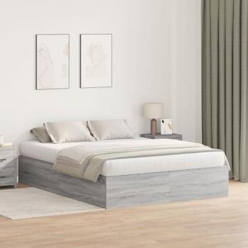 Grey Sonoma Particle Board Queen Bed Frame by VidaXL