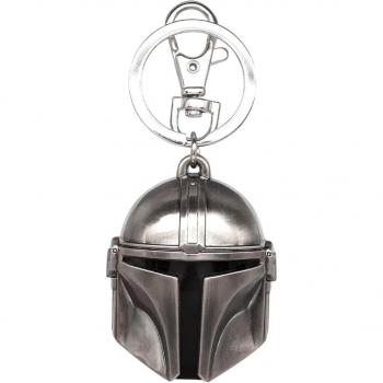 Pewter Mandalorian Helmet Keychain