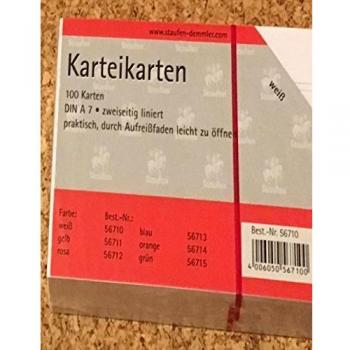 Schede A7 Foderate 180g/mq – Staufen (100 pcs)