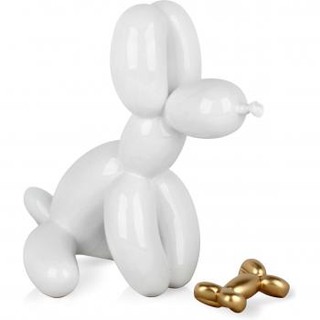 Cane Palloncino Bianco – Resina Artigianale