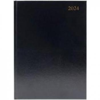 Desk Diary Week To View A4 Black 2024