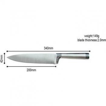 Couteau Maison 6 pièces – Acier inox, Santoku, Trancheur à viande et poisson