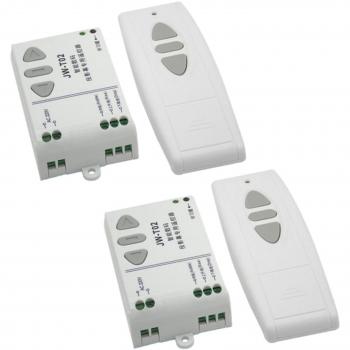 Motor Tubular 2×T02 AC220V con Switch Remoto Inalámbrico Blanco