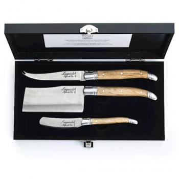 Eikenhout Kaasmesen Set Laguiole Luxe Edition