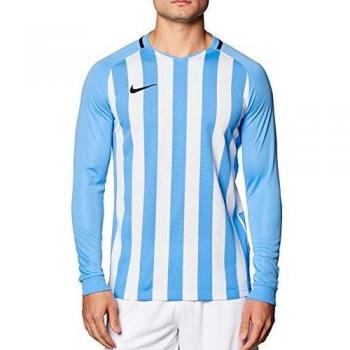 NIKE Men's 2XL Division III Jersey LS with University Blue Stripe Pattern