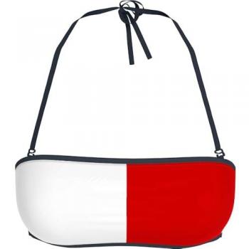 Bikini Bandeau Tommy Hilfiger 58.16 – Color Blanco y Rojo, Nylon