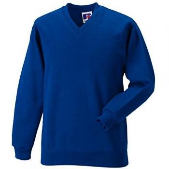 Jerzees Schoolgear Kids V-Neck Shirt – Bright Royal Color, 5-6 Size