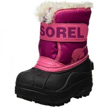 Scarponcino Invernale Sorel, Snow Commander, Fucsia Unisex Bambini
