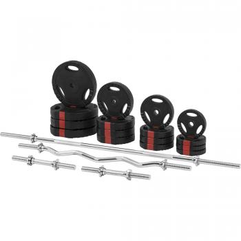 Vinyl Dumbbell and Barbell Set 100 kg