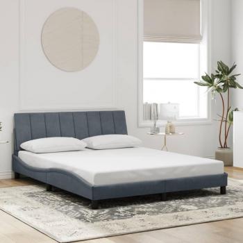 VidaXL Elegantes Bettgestell Dunkelgrau 160x200 cm Samt