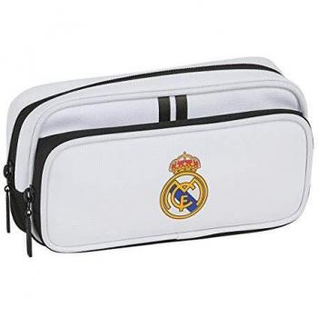 Safta Portatodo Escolar Real Madrid 1ª Equip. 2020/2021 con bolsillo 21 x 10,5 x 6 cm