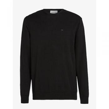 Calvin Klein Rundhalspullover COTTON SILK BLEND CN SWEATER mit Logoprägung