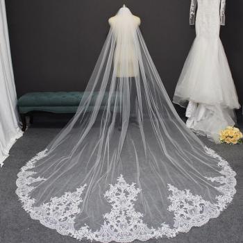 Lace Veil for Bride 3 Meters Long with Comb