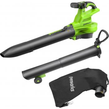 Greenworks AspiraFoglia 40V Brushless senza Batteria o Caricatore