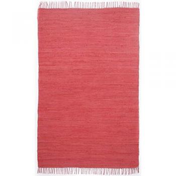 THEKO Handgewebter Baumwollteppich »Happy Cotton«, rechteckig, Flachgewebe, 5 mm Höhe mit Fransen