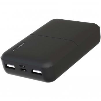 Akashi 10.000mAh Powerbank, Schwarz, Dual-USB
