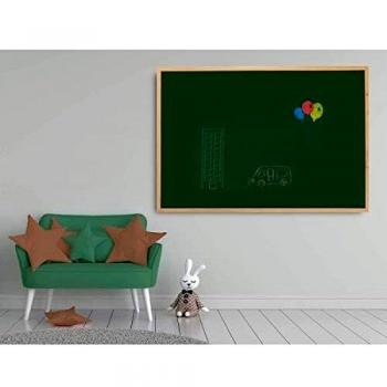 Pizarra Q-Connect verde marco madera 120x90 cm