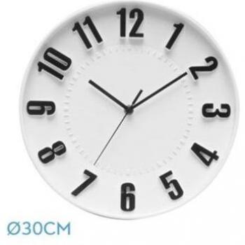 Mouvement Continu 30 cm Horloge Murale Blanche