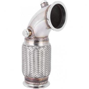 Tuyau 3 V‑Band Acier 90° Soufflante O₂ Flex