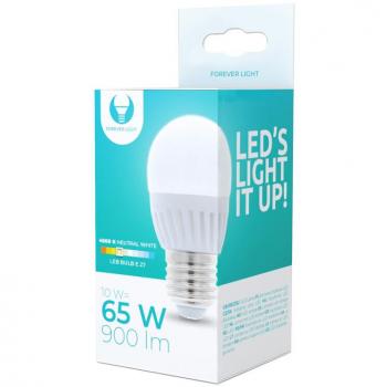 LED-lampa G45 E27 10W 230V 4500K Vit Keramisk
