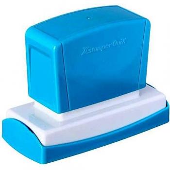Sello personalizable x'stamper azul 28x78 mm Q-24