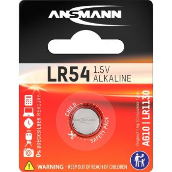 Ansmann Alkaline Knopfzelle LR54, 1,5V (V10GA)